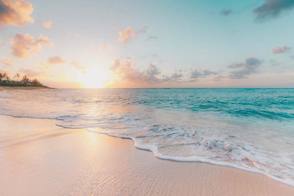 Diani Beach Kenya with white sand and turquoise Indian Ocean water